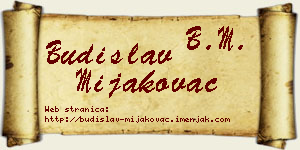 Budislav Mijakovac vizit kartica